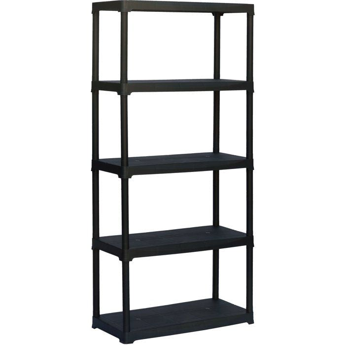 Etagere de rangement - TOOD - ETA 845 - 5 tablettes - Plastique - 80 x 39 x 180 cm - Noir