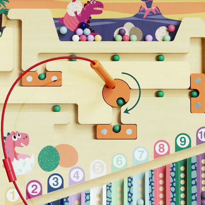 Labyrinthe de l'oeuf de Dinosaure - TOP BRIGHT - Stylo Magnétique - Tri - Couleurs - Nombres