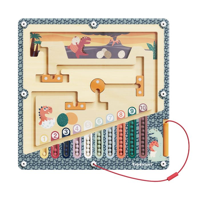 Labyrinthe de l'oeuf de Dinosaure - TOP BRIGHT - Stylo Magnétique - Tri - Couleurs - Nombres
