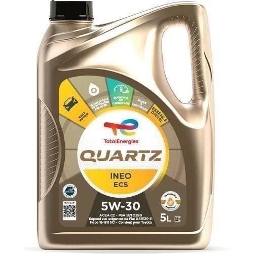 TOTALENERGIES HUILE ESSENCE & DIESEL MOTEUR 5L QUARTZ INEO ECS 5W30