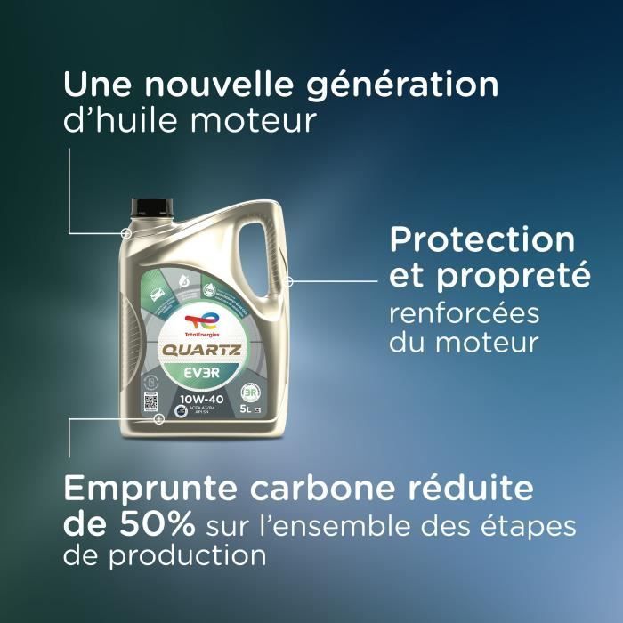 Huile moteur - TOTALENERGIES - Quartz EV3R 10W-40 - 5L