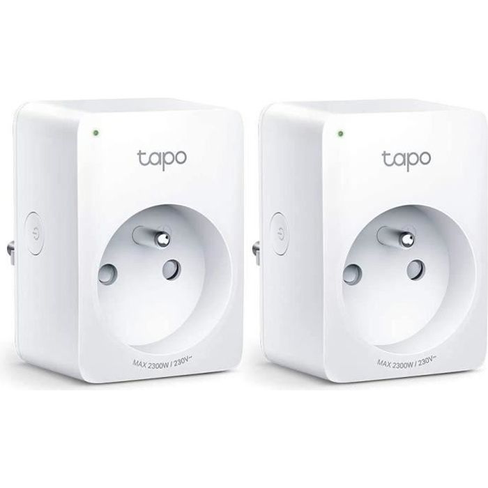 TP-Link Tapo Prise ConnectÈe WiFi, compatible avec Alexa et Google Home, Commande Vocale, ContrÙler a distance, Tapo P100(2-pack)