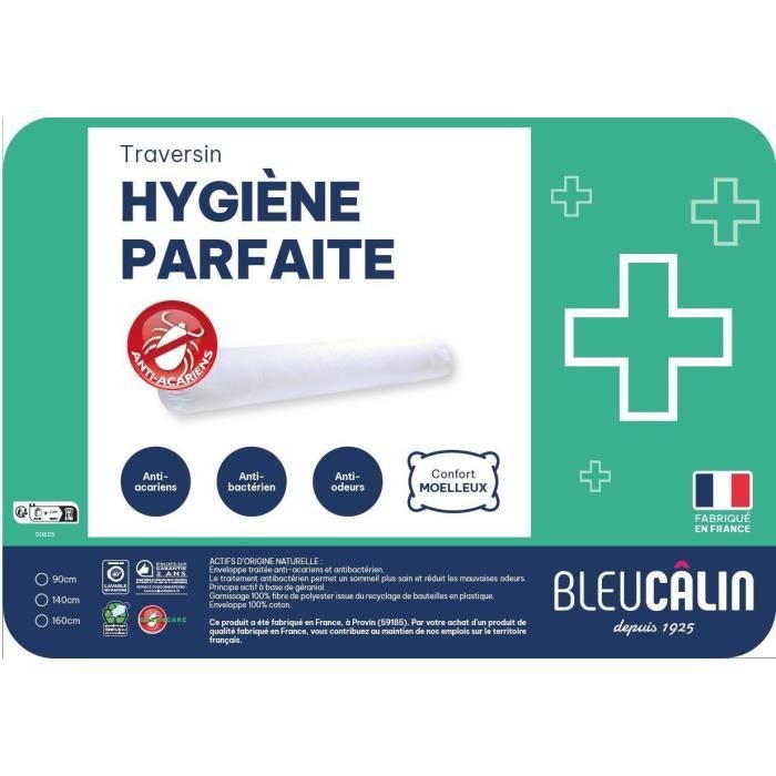 Polochon greencare - BLEU CALIN - 140 cm