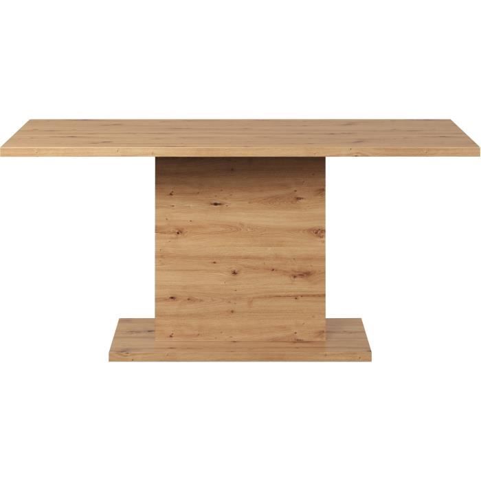 Table a manger fixe FOLLOW 6 personnes - MÈlamine chene artisan - L160 x P80 x H76 cm - TRENDTEAM