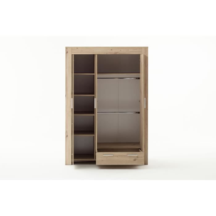 Chambre bébé Trio : Lit 70 x 140 cm + Commode a langer + Armoire AHOI - Chene - TREND TEAM