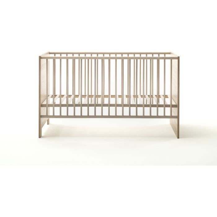 Chambre bébé Duo : Lit 70 x 140 cm + Commode a langer AHOI - Chene - TREND TEAM