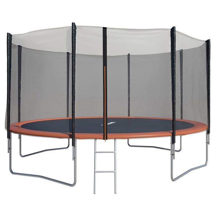 TRIGANO Trampoline avec filet de sécurité et échelle 366 cm