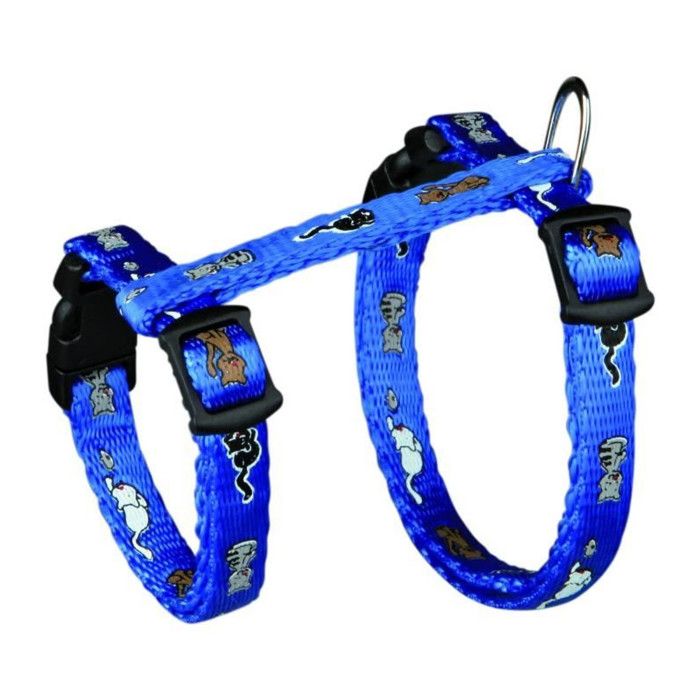 Harnais pour chatons - Nylon - 21-34 cm - Réglable - Diverses couleurs - Clips de fermeture