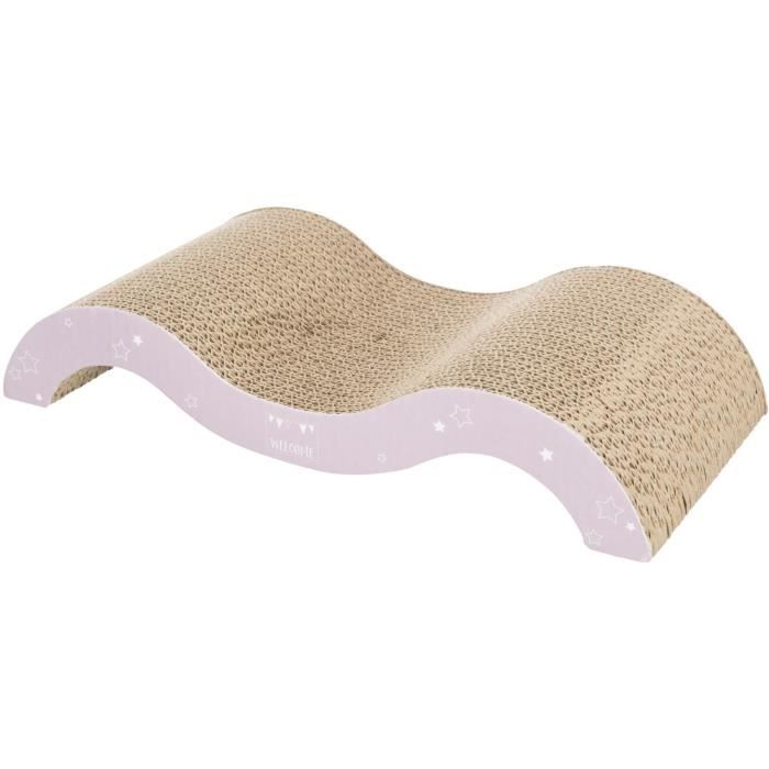 Grattoir Onda Junior - TRIXIE - 38x7x18 cm - Couleur Beige - Pour garder les ongles de votre chat en bonne santé