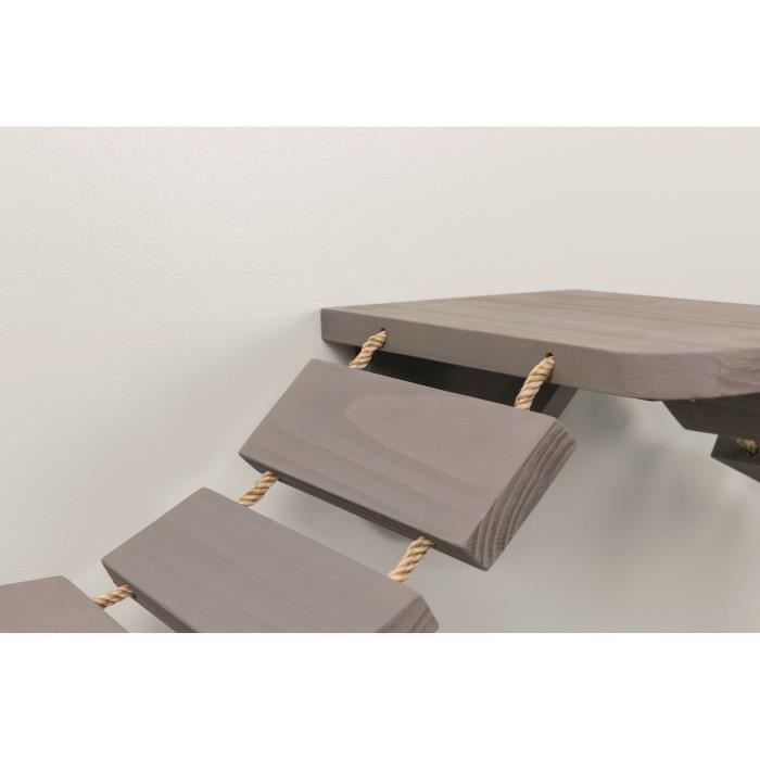 Échelle d'escalade murale pour chats TRIXIE - 150x30 cm - Taupe en bois massif et sisal