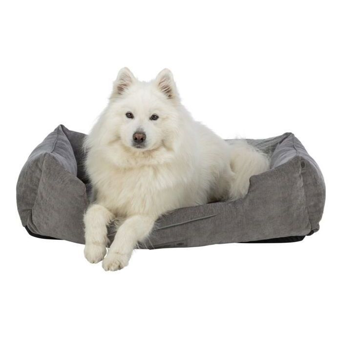 Panier pour chien - TRIXIE - VITAL LENNOX - Tissu chenille - 80 x 60 cm - Gris