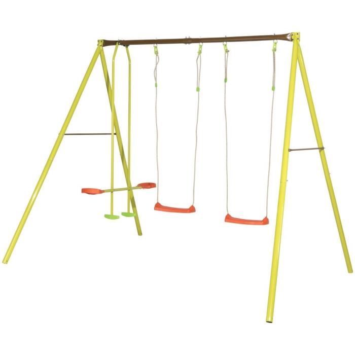 Portique mÈtal - 2,20m - 2 balanÁoires et 1 face a face - ELIROU TRIGANO
