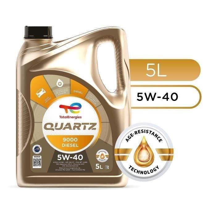 TOTALENERGIES HUILE MOTEUR 5L QUARTZ 9000 DIESEL 5W40