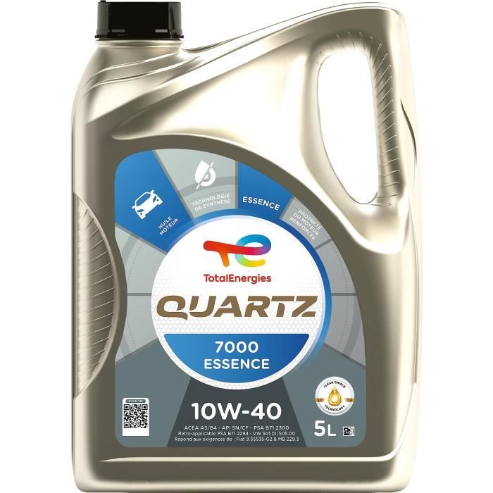 Huile moteur - TotalEnergies - Quartz 7000 essence 10W-40 - 5L