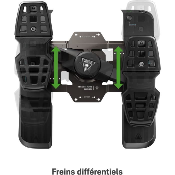 Pédales de direction universelle - TURTLE BEACH - VelocityOne - Noir - Multi-plateforme - USB-C
