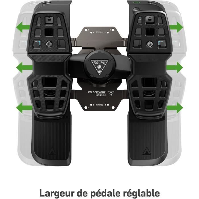Pédales de direction universelle - TURTLE BEACH - VelocityOne - Noir - Multi-plateforme - USB-C