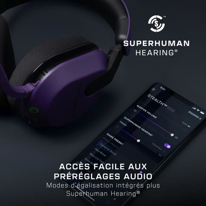Casque gaming sans fil - TURTLE BEACH - TBS-2102-45 - Stealth 600 - Gen 3 - XB - Violet