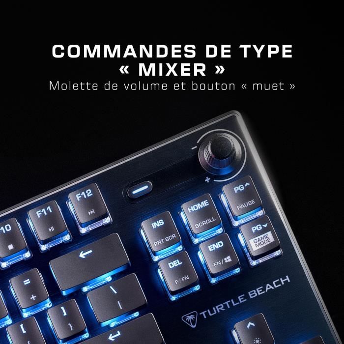 Clavier gaming RGB mÈcanique compact - TURTLE BEACH - Vulcan TKL - Noir