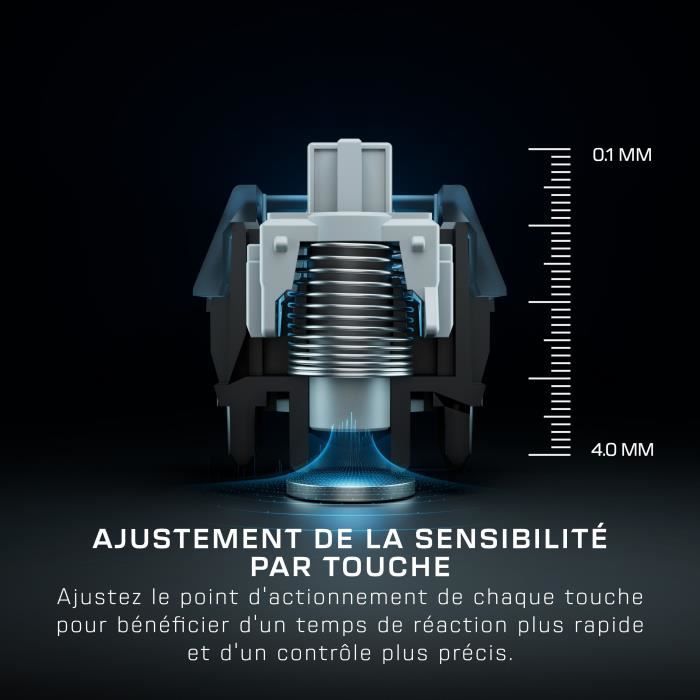 Clavier gaming RGB mÈcanique magnÈtique - TURTLE BEACH - Vulcan II TKL Pro - Noir