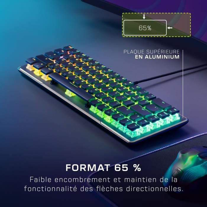 Clavier gaming optique et mécanique filaire Turtle Beach - Vulcan II Mini - Noir