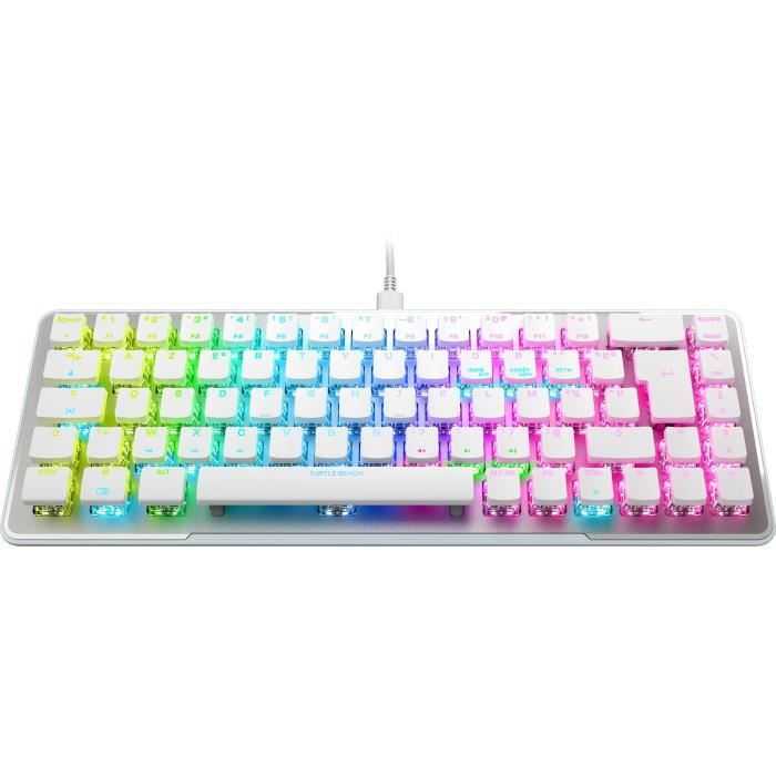 Clavier gaming optique et mécanique filaire Turtle Beach - Vulcan II Mini - Blanc