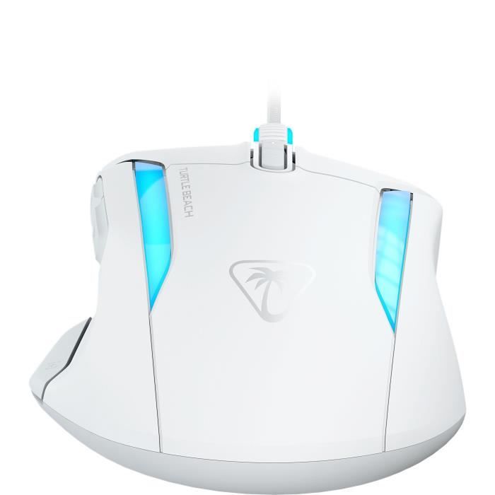 Souris gaming filaire - Turtle Beach Kone II - Ultra légere - Blanc, 26 000 DPI, 23 fonctions personnalisables