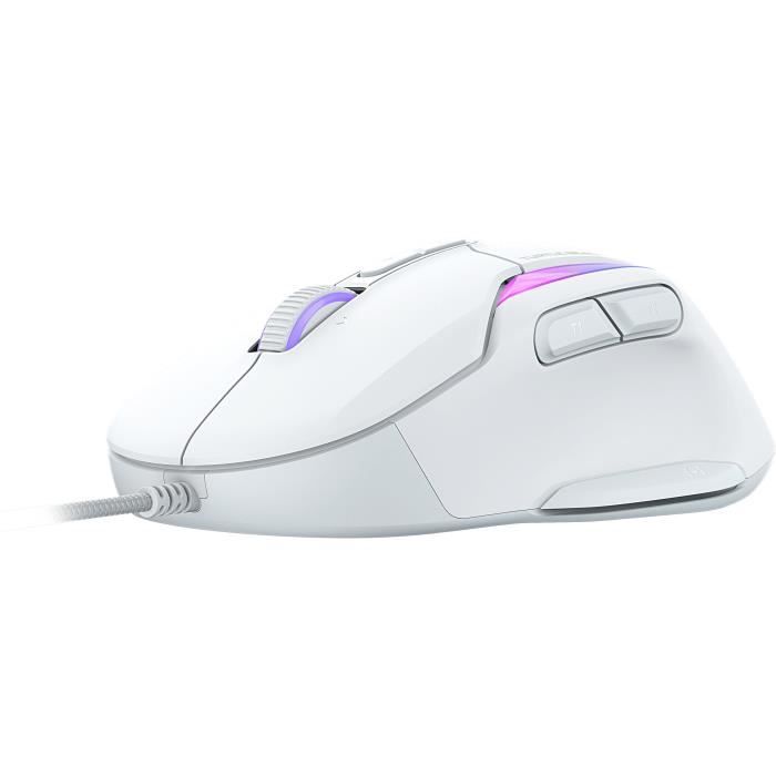 Souris gaming filaire - Turtle Beach Koneô II - Ultra lÈgere - Blanc, 26 000 DPI, 23 fonctions personnalisables