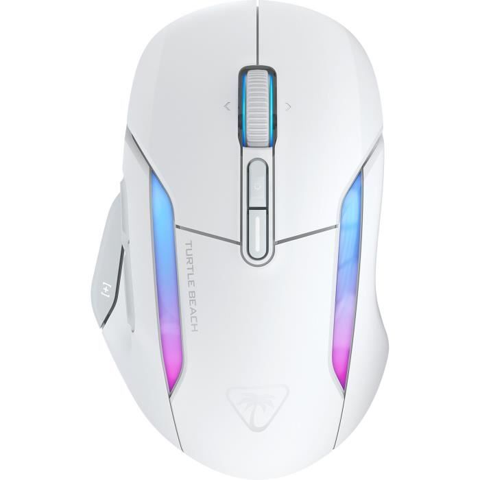Souris gaming sans fil - Turtle Beach Koneô II Air - Ergonomique - Blanc, Bluetooth, 26 000 DPI, molette 4D