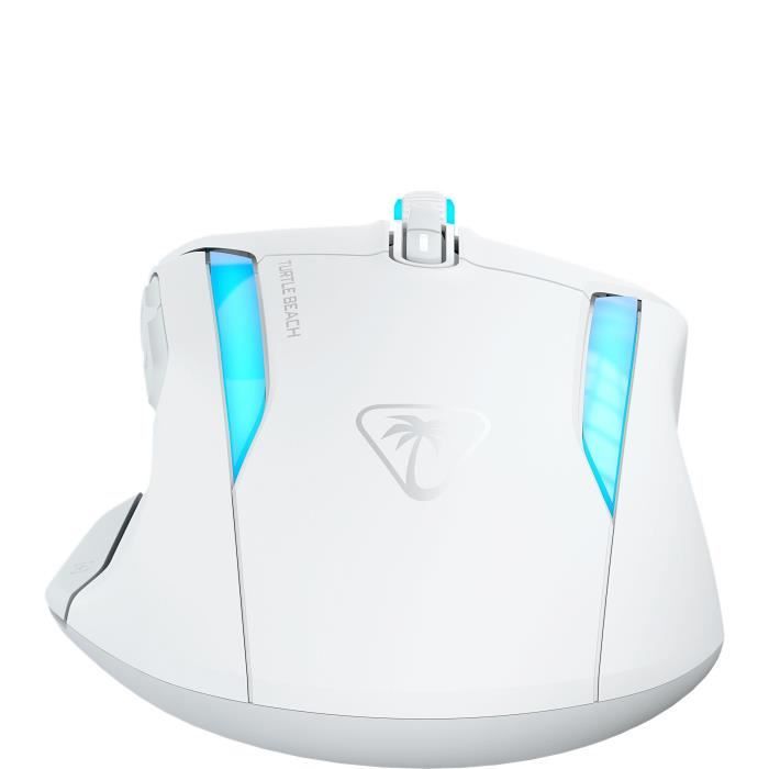 Souris gaming sans fil - Turtle Beach Koneô II Air - Ergonomique - Blanc, Bluetooth, 26 000 DPI, molette 4D