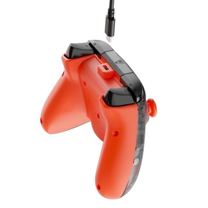 Manette de jeu - Xbox Series X|S, Xbox One et PC - Rematch Core - RGB - Filaire - Camouflage Noir / Orange - TURTLE BEACH