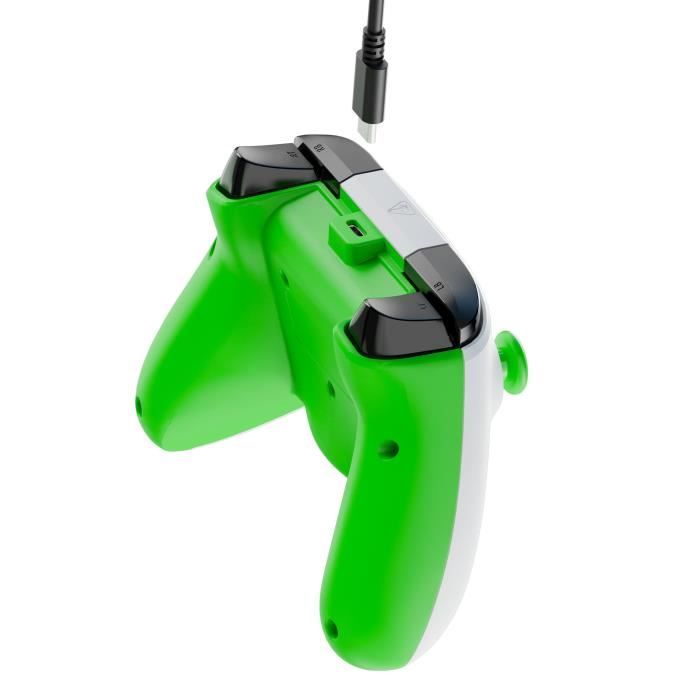 Manette de jeu - Xbox Series X|S, Xbox One et PC - Rematch Core - RGB - Filaire - Blanc / Vert - TURTLE BEACH