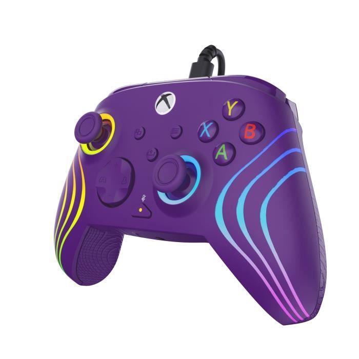 Manette de jeu - Xbox Series X|S, Xbox One et PC - Afterglow Wave - RGB - Filaire - Violet - TURTLE BEACH
