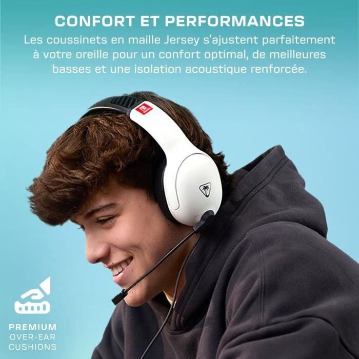 Casque Gaming filaire - TURTLE BEACH - Nintendo Switch - Airlite Fit - Noir et Blanc