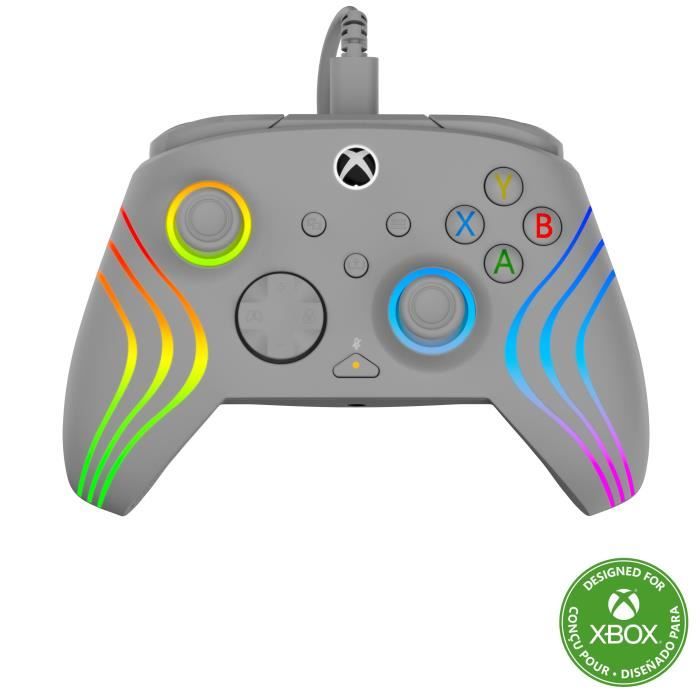 TURTLE BEACH Manette de jeu - Xbox Series X|S, Xbox One et PC - Afterglow Wave - RGB Filaire Gris