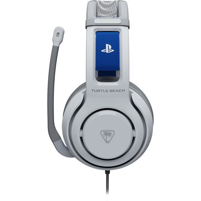 Casque Gaming filaire - TURTLE BEACH - Atlas 200 - TBS-3002-15 - Pour PS5 et PS4 - Blanc