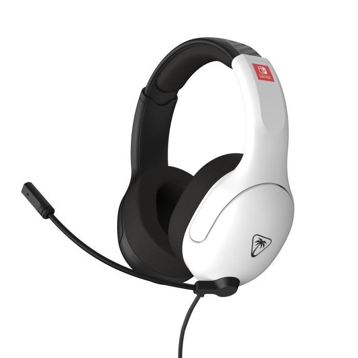 Casque gaming filaire - TURTLE BEACH - TBS-8003-05 - Airlite Fit - Sous licence officielle Nintendo pour Switch 2 - Noir & Blanc