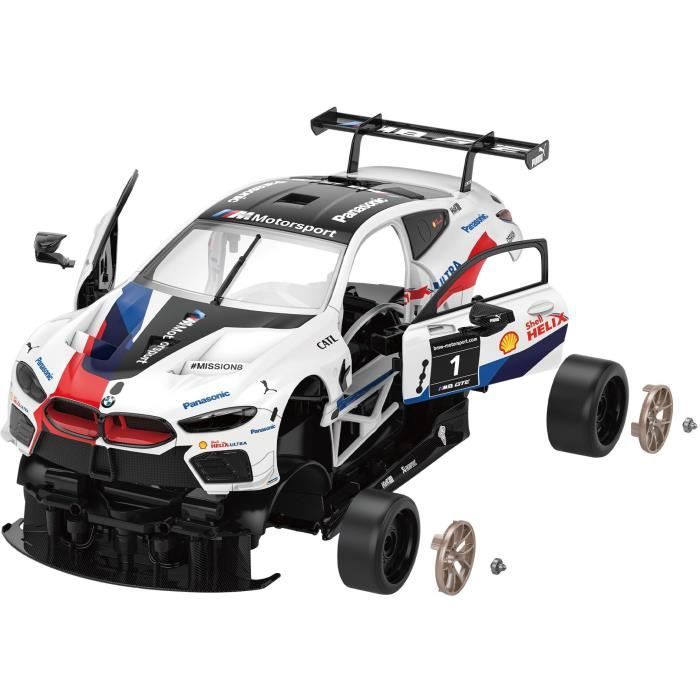 Voiture Télécommandée - TURBO CHALLENGE - BMW M8 GTE - Blanc - 1/18 - Assemblage facile