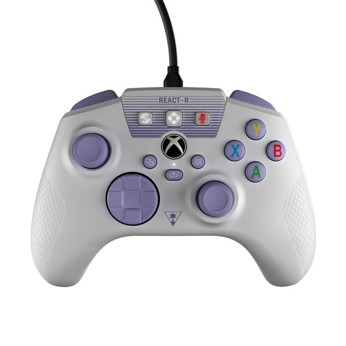 Manette de jeu PC/XBOX - REACT-R - Filaire - Blanc et violet