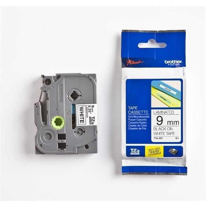 BROTHER Ruban Ètiqueteuse P-TOUCH TZE-221 - 9mm
