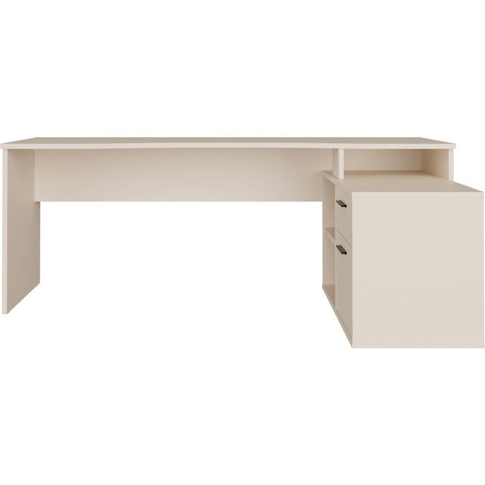 Bureau d'angle - TEZAUR - Beige - 200 x 121,8 x 75,7 cm