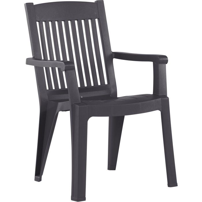 Lot de 2 fauteuils de jardin - GROSFILLEX - DR Iruba - Anthracite - Résine