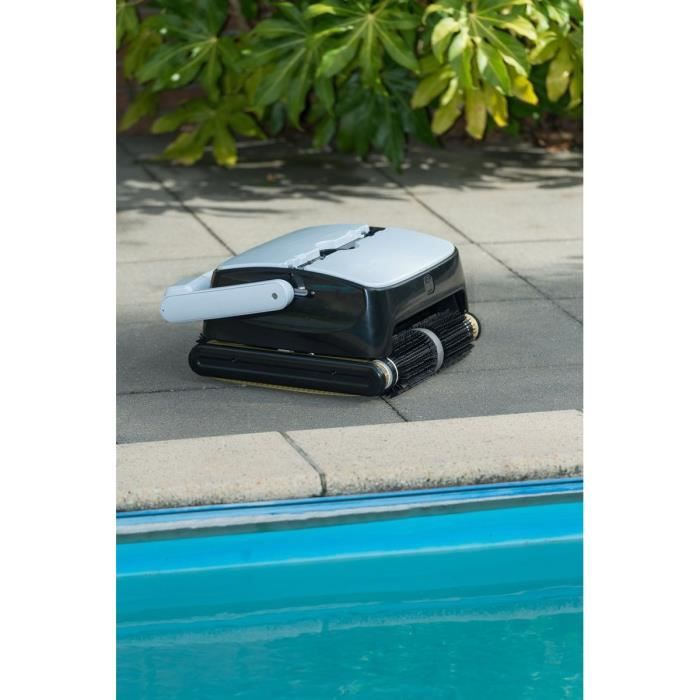 Robot nettoyeur a batterie de piscine UBBINK - Robotclean Accu XL Pro - nettoyage fond, paroi et ligne d'eau pour toutes piscines