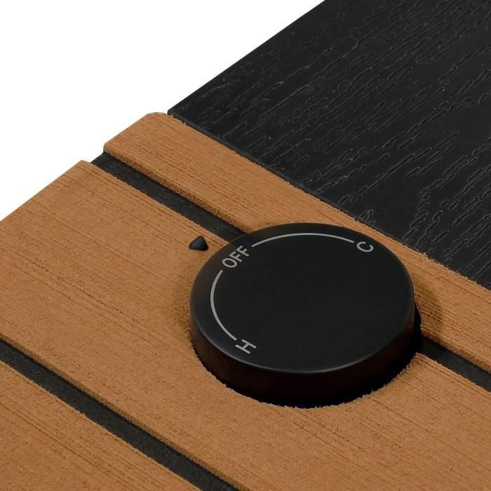 Support de douche solaire UBBINK - RÈserve d'eau 20 litres - Teck