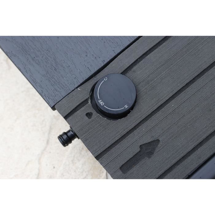 Support de douche solaire UBBINK - RÈserve d'eau 20 litres - Anthracite