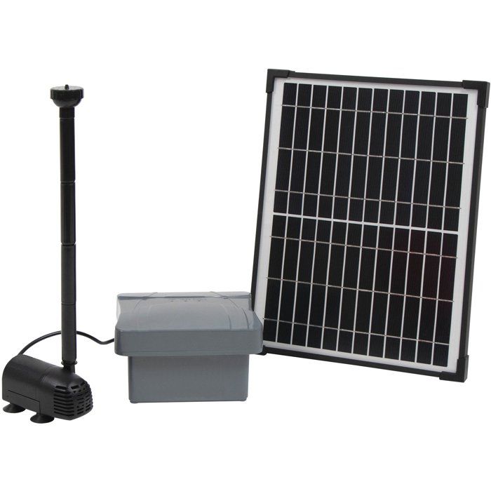 Pompe fontaine - UBBINK - SolarMax 600 Accu Power Control - Débit 700 l/h - Fonctionnement jour/nuit