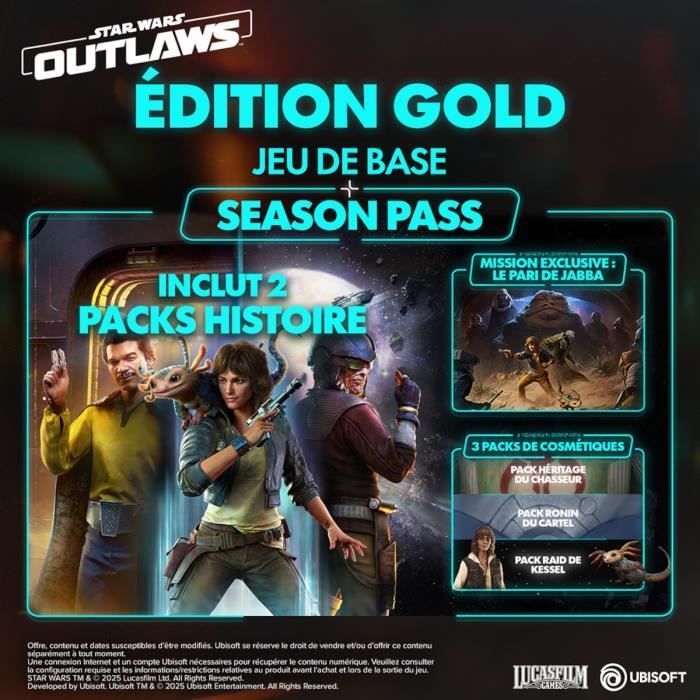 Star Wars Outlaws - Édition Gold Jeu Nintendo Switch 2