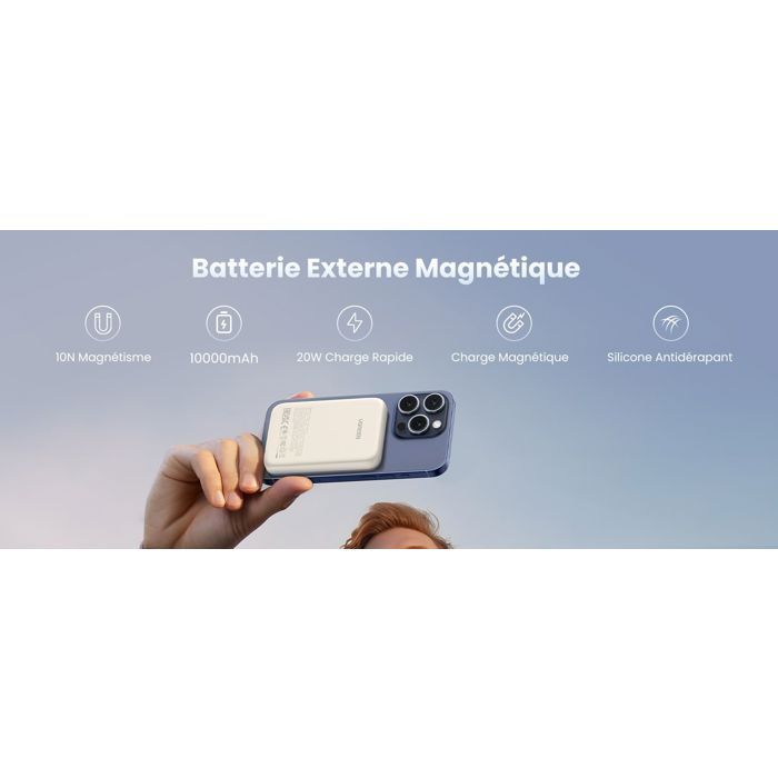 Batterie externe - UGREEN - 10,000 mAh - MagSafe - 20W - Creme