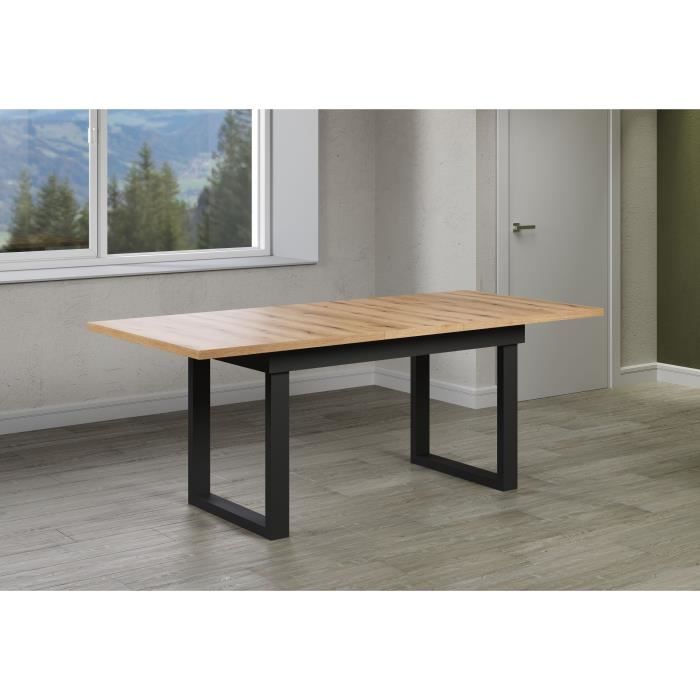 Table a manger - Universal - Chene - Rectangulaire - En MDF - Scandinave - 6 a 10 personnes - 160-200 x 76 x 80 cm - Trendteam