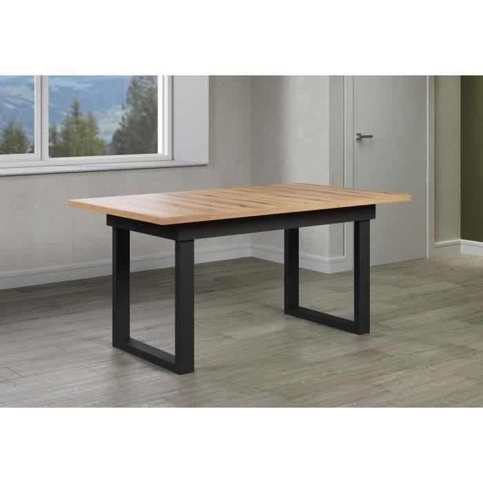 Table a manger - Universal - Chene - Rectangulaire - En MDF - Scandinave - 6 a 10 personnes - 160-200 x 76 x 80 cm - Trendteam