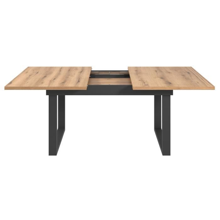 Table a manger - Universal - Chene - Rectangulaire - En MDF - Scandinave - 6 a 10 personnes - 160-200 x 76 x 80 cm - Trendteam